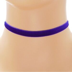 Velvet Choker Necklace - Purple